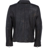 Ashwood's Genuine Leather Regular Fit Jacket with Zip Closure in Coffee: 79-258