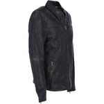 Ashwood's Genuine Leather Regular Fit Jacket with Zip Closure in Coffee: 79-258