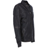 Ashwood's Genuine Leather Regular Fit Jacket with Zip Closure in Coffee: 79-258