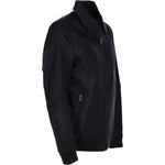 Ashwood's Genuine Leather Bomber Jacket with Collar and Leather Ribbed Trim in Black: Autograph