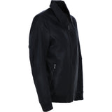 Ashwood's Genuine Leather Bomber Jacket with Collar and Leather Ribbed Trim in Black: Autograph
