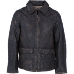 Ashwood's Genuine Leather Regular Fit Jacket with Hidden Zip in Coffee: Bronx
