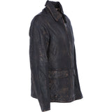 Ashwood's Genuine Leather Regular Fit Jacket with Hidden Zip in Coffee: Bronx