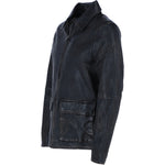 Ashwood's Genuine Leather Regular Fit Jacket with Hidden Zip in Black: Bronx