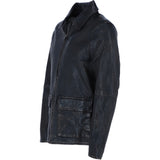 Ashwood's Genuine Leather Regular Fit Jacket with Hidden Zip in Black: Bronx