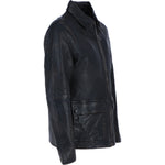 Ashwood's Genuine Leather Regular Fit Jacket with Hidden Zip in Black: Bronx