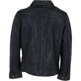 Ashwood's Genuine Leather Regular Fit Coat with Button Closure in Black: Class