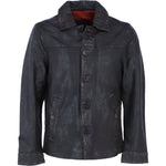 Ashwood's Genuine Leather Regular Fit Coat with Button Closure in Coffee: Class
