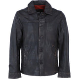 Ashwood's Genuine Leather Regular Fit Coat with Button Closure in Coffee: Class