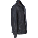Ashwood's Genuine Leather Regular Fit Coat with Button Closure in Coffee: Class