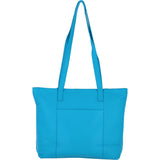 Designer Leather Shoulder Bag with Secure Zip Pocket Viking Blue: Bray
