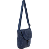 Tablet Friendly Medium Vintage Leather Bag Navy: D-91