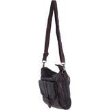 Ashwood Leather Multi-Compartment Crossbody Shoulder Bag with Flap Pocket in Brandy: D-52