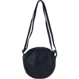 Ashwood Leather Round Woven Design Crossbody Bag with Zip Closure and Adjustable strap in Black: W-23