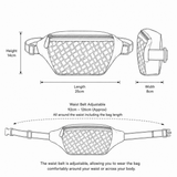 Ashwood Leather Woven Design Waist Bag with Multiple Zip Pockets in Brandy: W-21