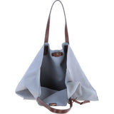 Brampton London Real Suede Leather Shopper Bag with Leather Tassel Charm In Lt Taupe: 64442