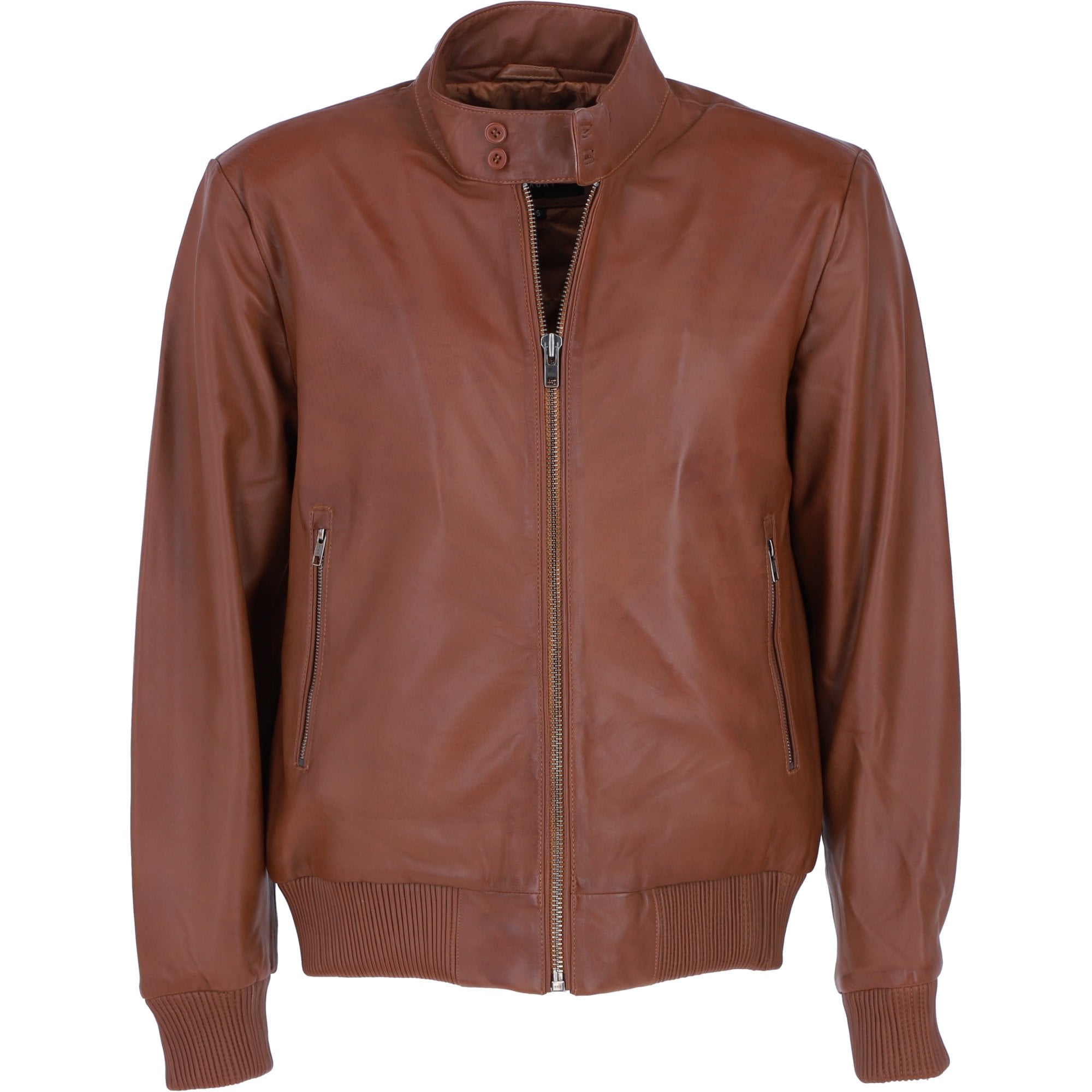 Ashwood Men's Real Light Weight Leather Regular Fit Bomber Jacket Tan: G Bomber II