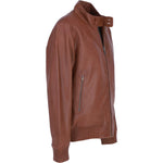 Ashwood Men's Real Light Weight Leather Regular Fit Bomber Jacket Tan: G Bomber II