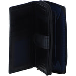 Ashwood Leather Women’s Leather Purse with Card Holders and Zip Compartment in Black: Ashley