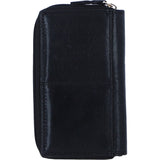 Ashwood Leather Women’s Leather Purse with Card Holders and Zip Compartment in Black: Ashley