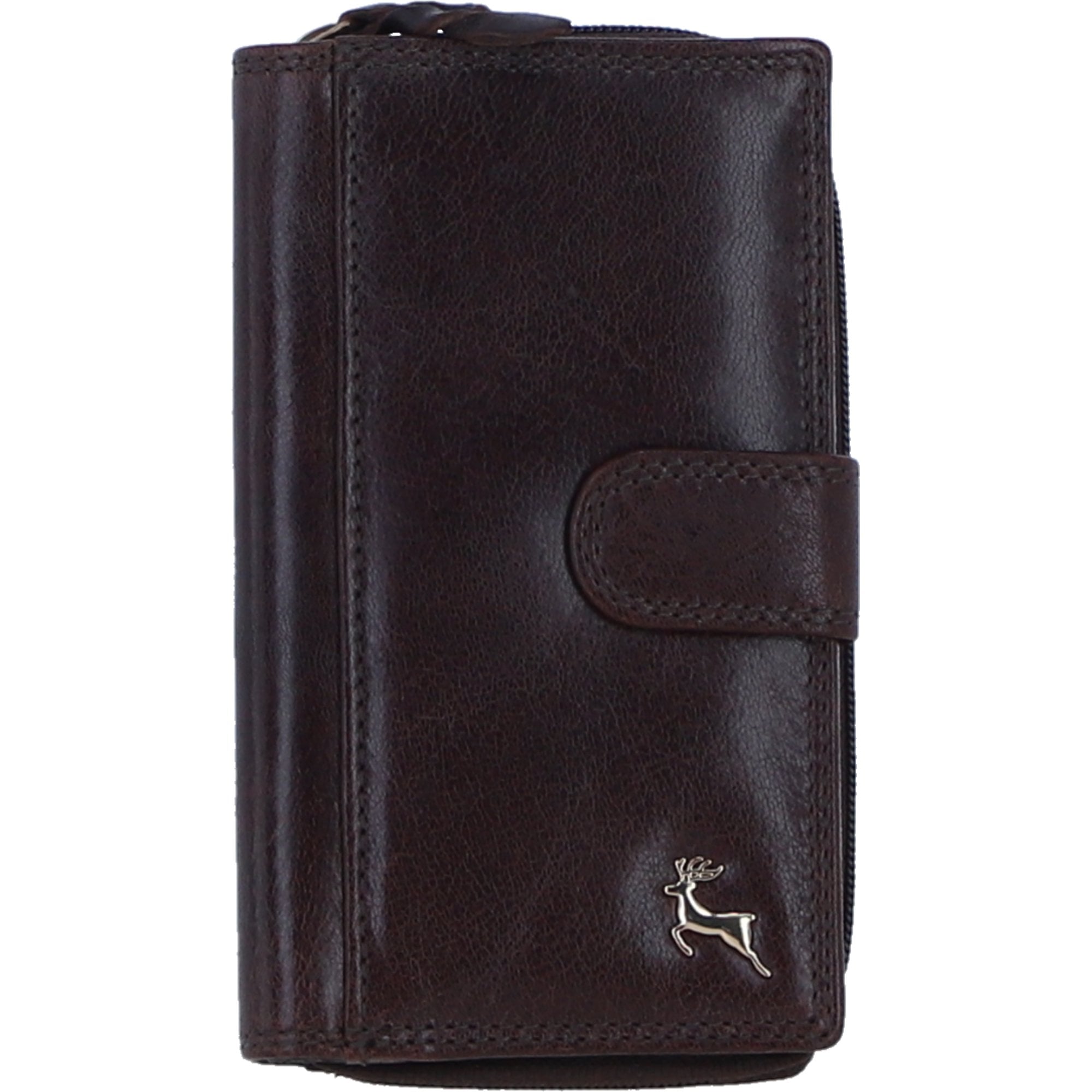 Ashwood Leather Women’s Leather Purse with Card Holders and Zip Compartment in Brown: Ashley