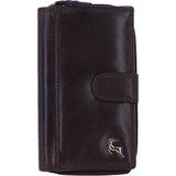 Ashwood Leather Women’s Leather Purse with Card Holders and Zip Compartment in Brown: Ashley