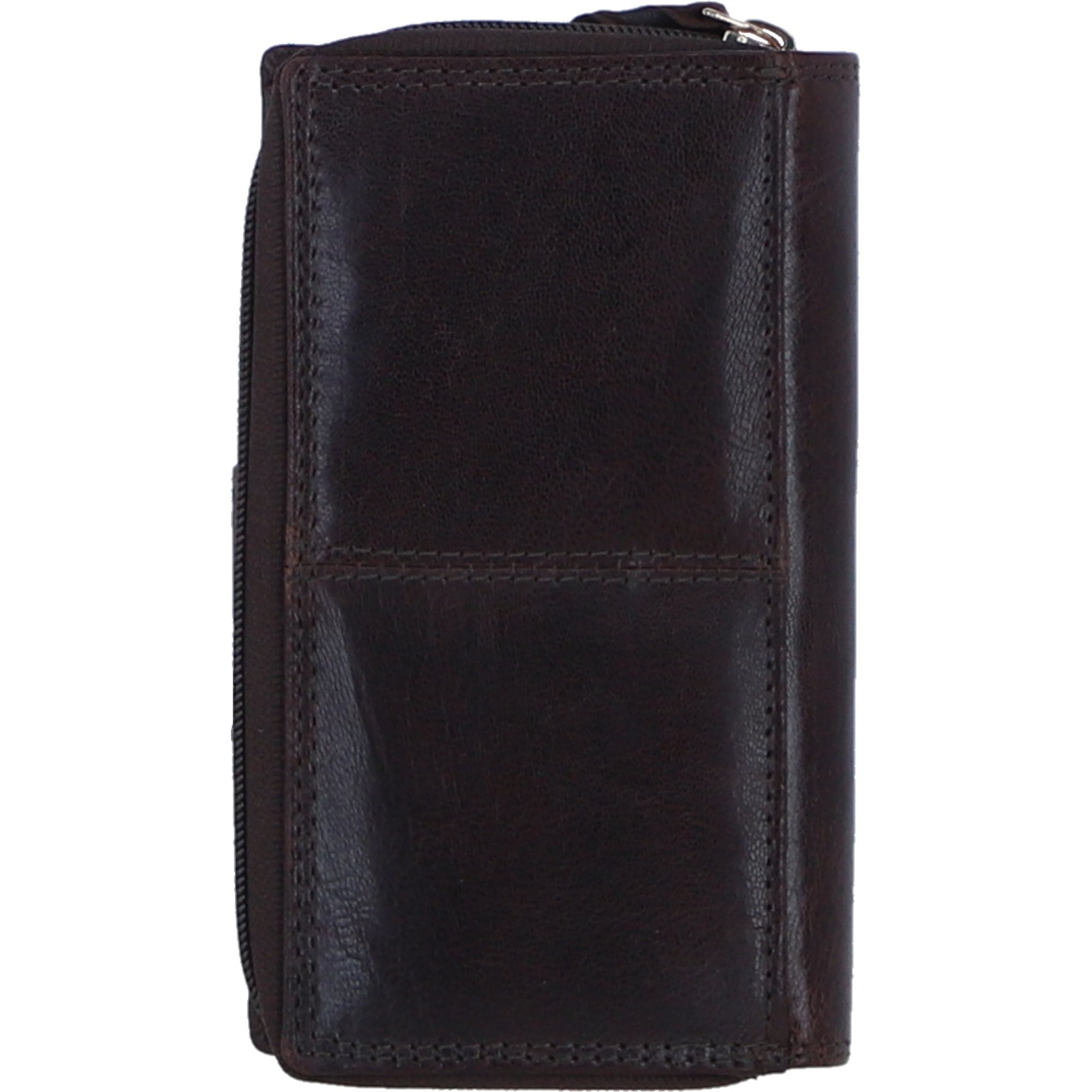 Ashwood Leather Women’s Leather Purse with Card Holders and Zip Compartment in Brown: Ashley