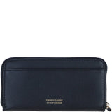 Large Leather Zip Around Note And Coin Purse Black: Ash-17