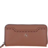 Large Leather Zip Around Note And Coin Purse Butterscotch: Ash-17
