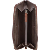 Large Leather Zip Around Note And Coin Purse Butterscotch: Ash-17