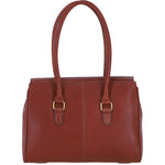 Exquisite Genuine Leather Large Shoulder Bag for Women in Tan: L-39