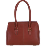 Exquisite Genuine Leather Large Shoulder Bag for Women in Tan: L-39