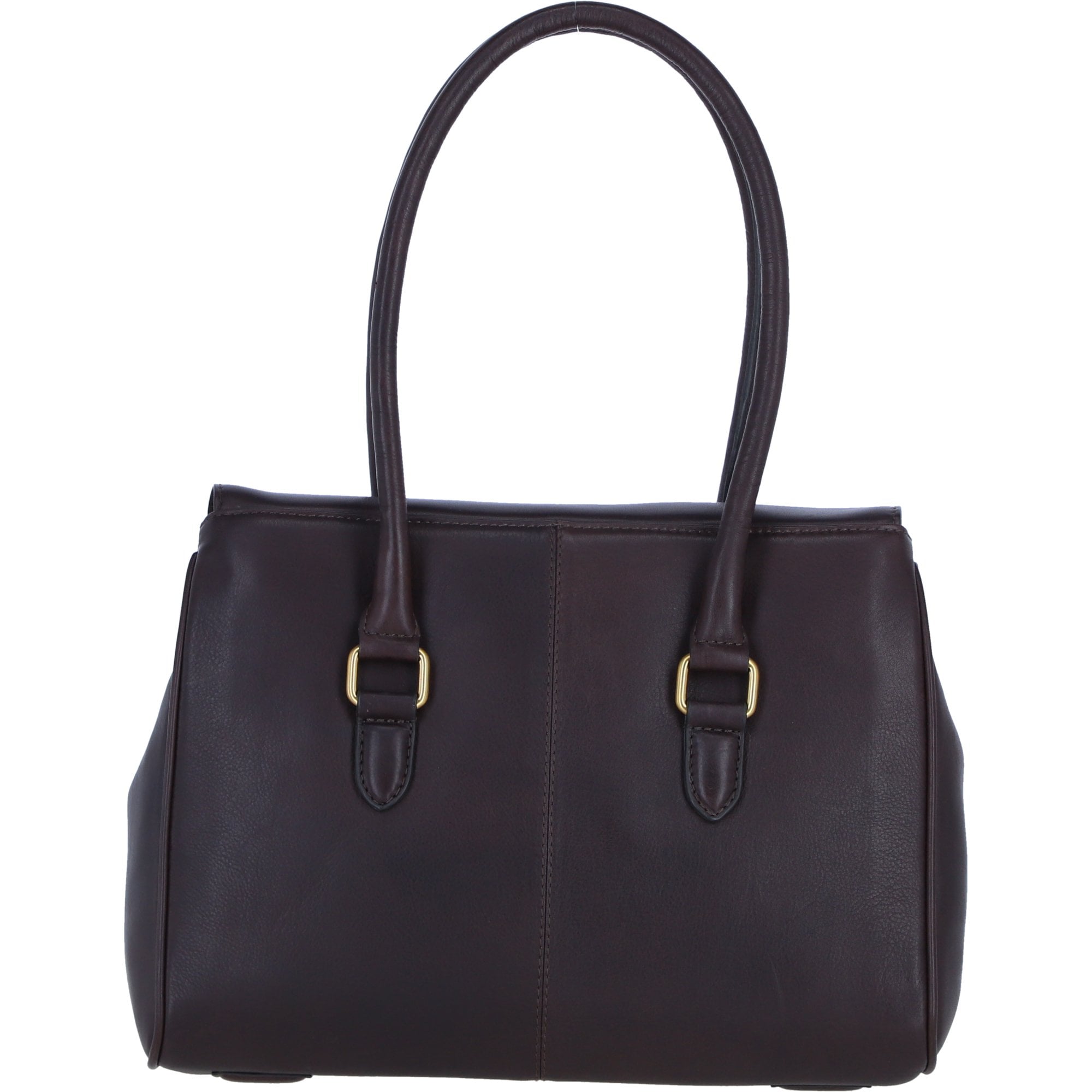 Exquisite Genuine Leather Large Shoulder Bag for Women in Brown: L-39