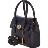 Exquisite Genuine Leather Medium Shoulder Bag for Women in Brown: L-38