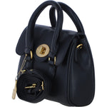 Exquisite Genuine Leather Small Shoulder X HandBag for Women in Black: L-37