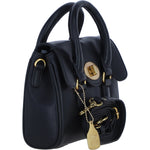 Exquisite Genuine Leather Small Shoulder X HandBag for Women in Black: L-37