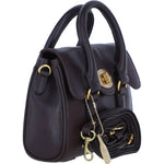 Exquisite Genuine Leather Small Shoulder X HandBag for Women in Brown: L-37