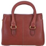 Exquisite Genuine Leather Small Shoulder X HaandBag for Women in Tan: L-37