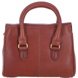 Exquisite Genuine Leather Small Shoulder X HaandBag for Women in Tan: L-37