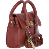 Exquisite Genuine Leather Small Shoulder X HaandBag for Women in Tan: L-37