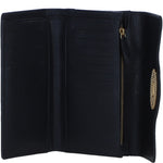 Exquisite Genuine Leather Large Purse with Twist Lock in Black: L-31
