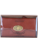 Exquisite Genuine Leather Large Purse with Twist Lock in Tan: L-31