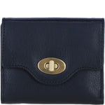 Exquisite Genuine Leather Purse with Twist Lock in Black: L-30