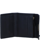 Exquisite Genuine Leather Purse with Twist Lock in Black: L-30