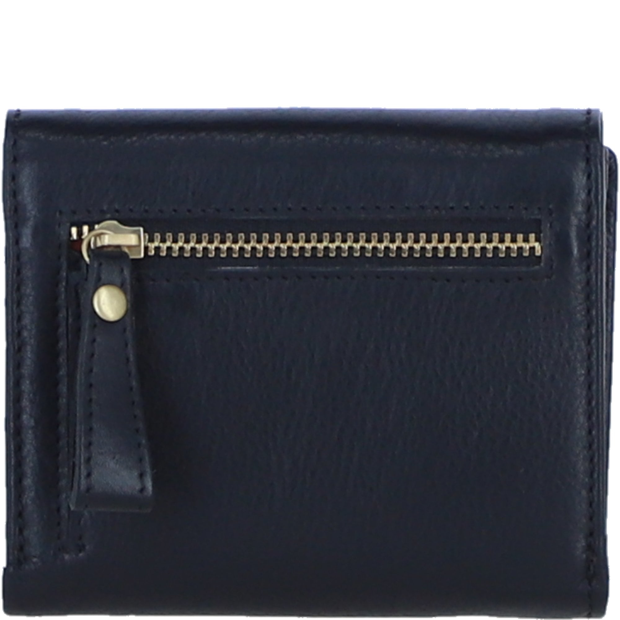 Exquisite Genuine Leather Purse with Twist Lock in Black: L-30