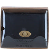 Exquisite Genuine Leather Purse with Twist Lock in Black: L-30