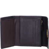 Exquisite Genuine Leather Purse with Twist Lock in Brown: L-30