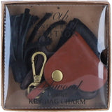 Exquisite Ashwood Leather Dog & Heart Bag Charm in Multi: L-41