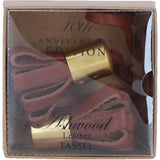 Ashwood Leather Double Tassel Bag Charm in Tan: L-40