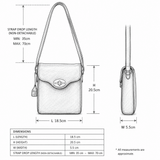Genuine Leather Crossbody Bag with Twist Lock for Women in Tan: L-34